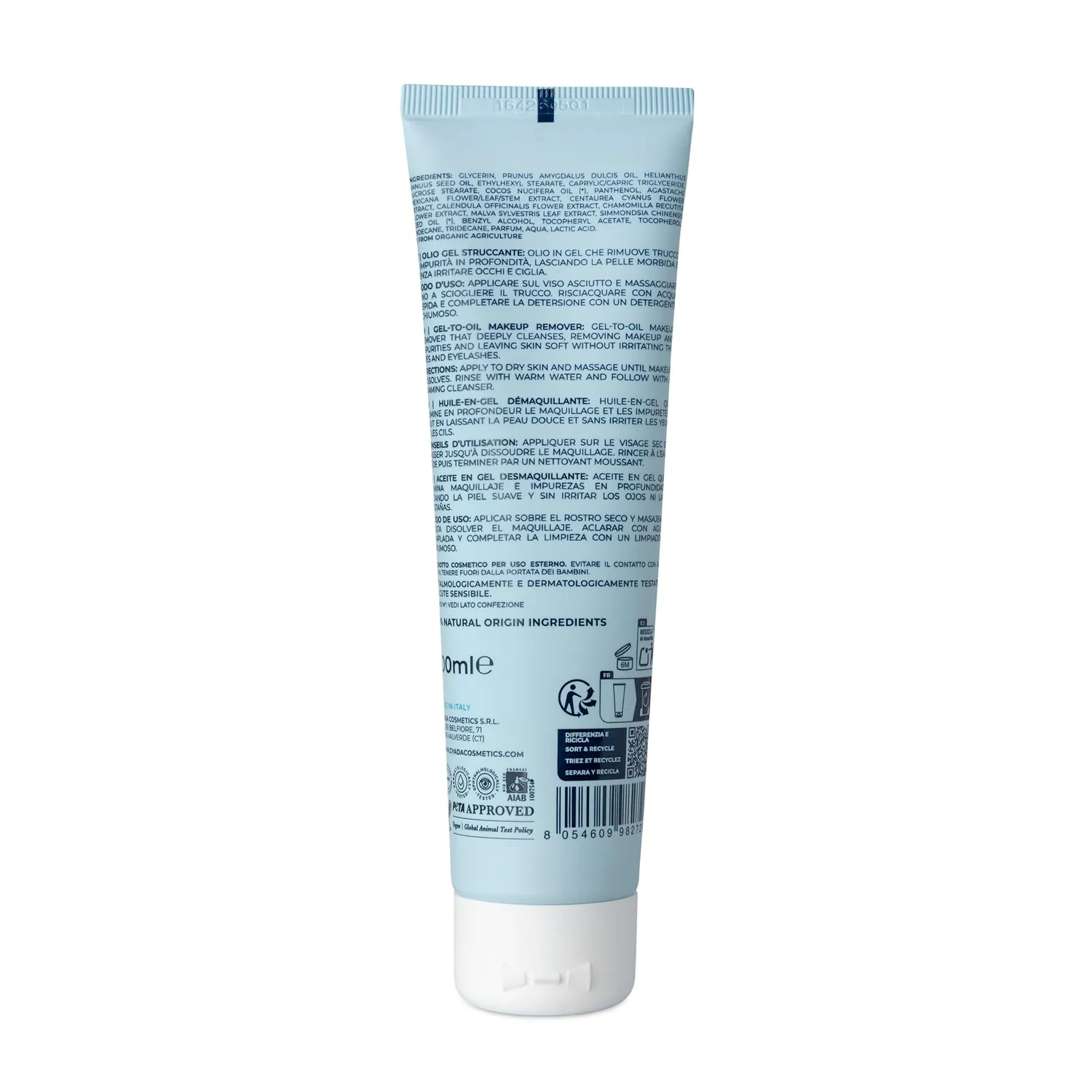 Gyada Olio Gel Struccante cocco calendula viso 100 ml