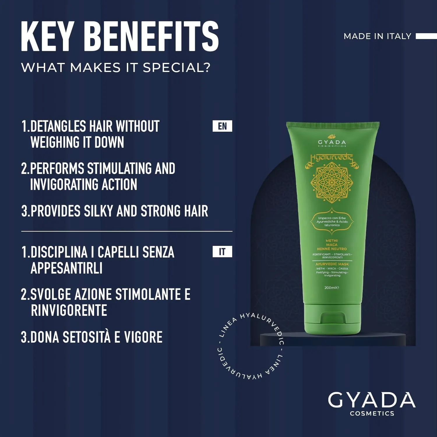 Gyada Hyalurvedic Impacco Ayurvedico Fortificante 200ml anticrespo