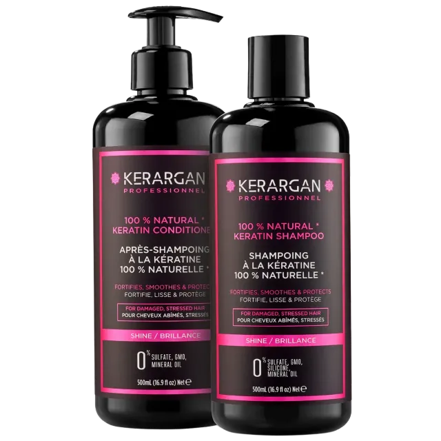 Kerargan Kit Cheratina kit shampoo + balsamo 2x500 ml lisciante