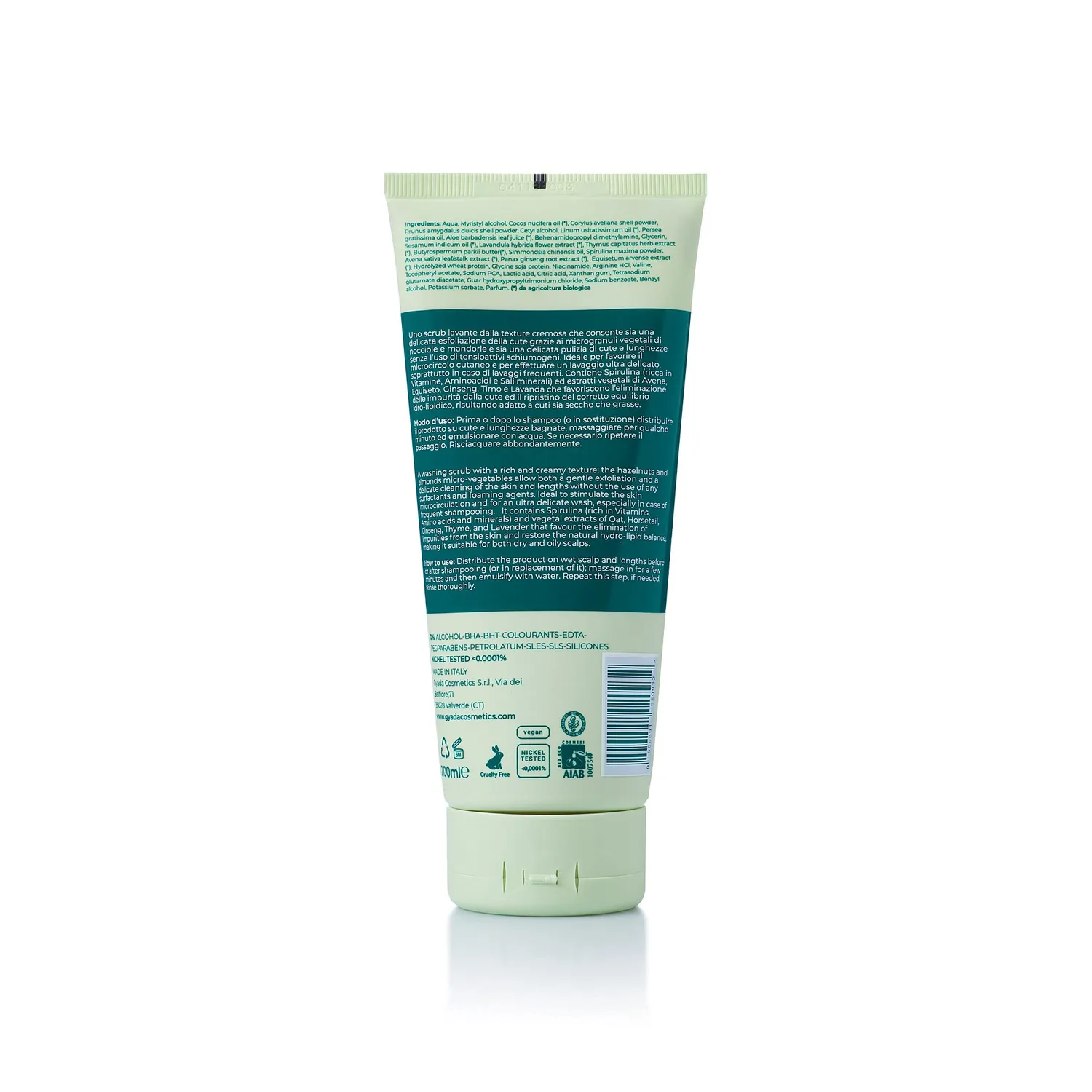 Gyada Rinforzante Spirulina scrub cowash 200ml delicato