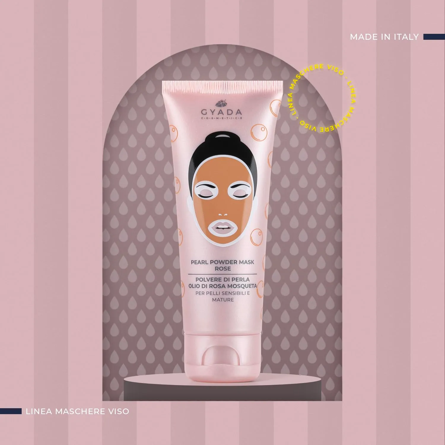 Gyada Pearl Powder Mask Rose Maschera Viso 75 ml Mature