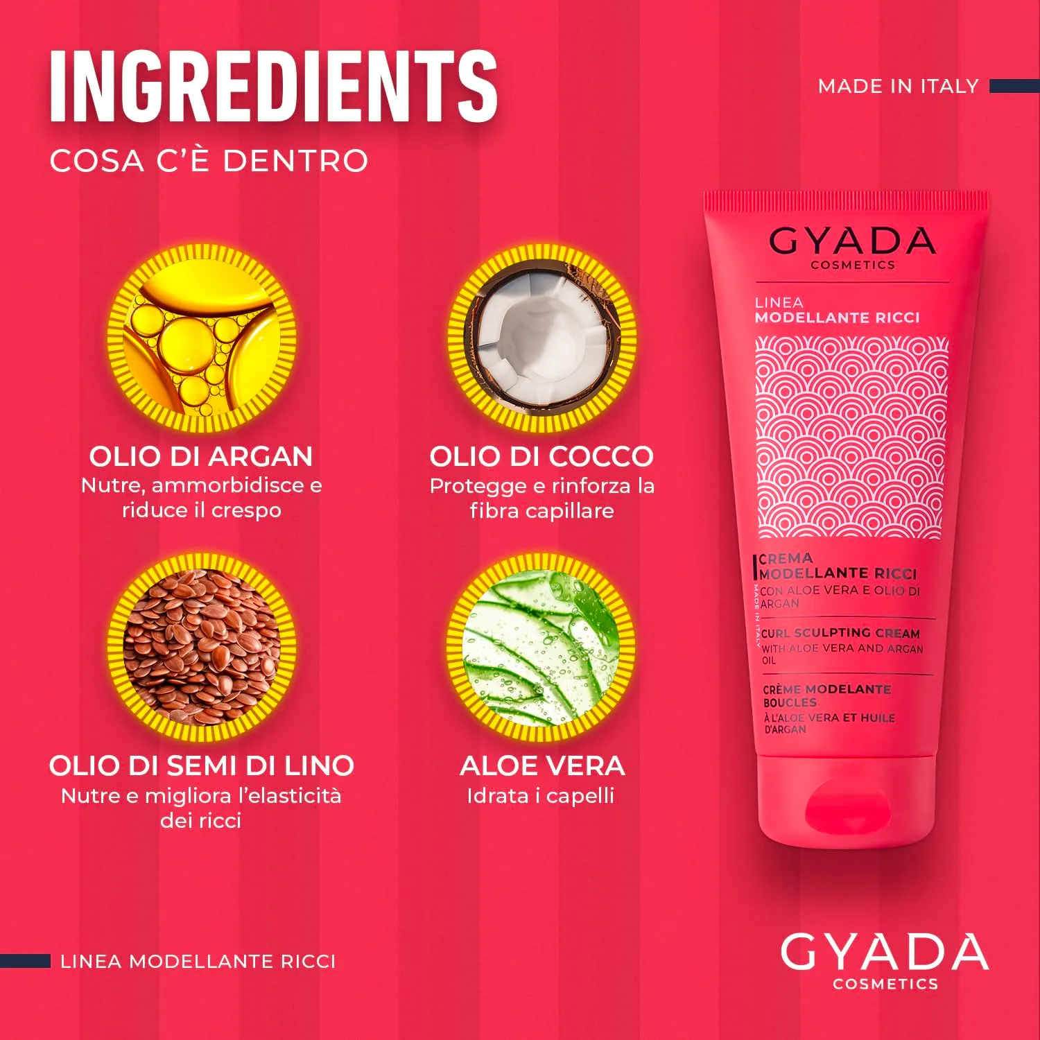 Gyada Cosmetics Modellante Ricci crema capelli 200 ml Water Fruit