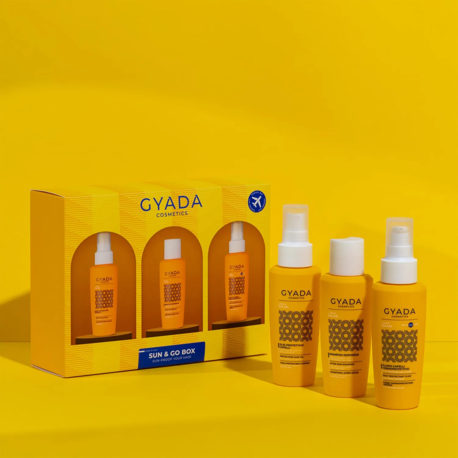 Gyada Sun & Go Box set capelli 3x100ml solare SPF10