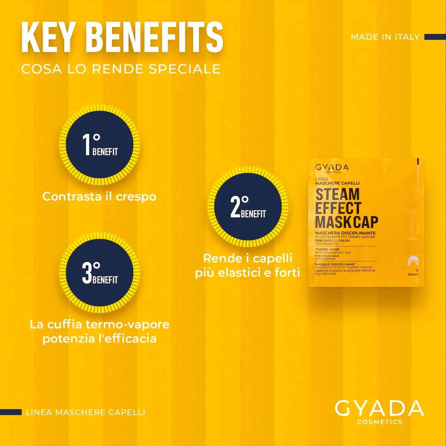 Gyada Maschera Cuffia Capelli 60ml disciplinante