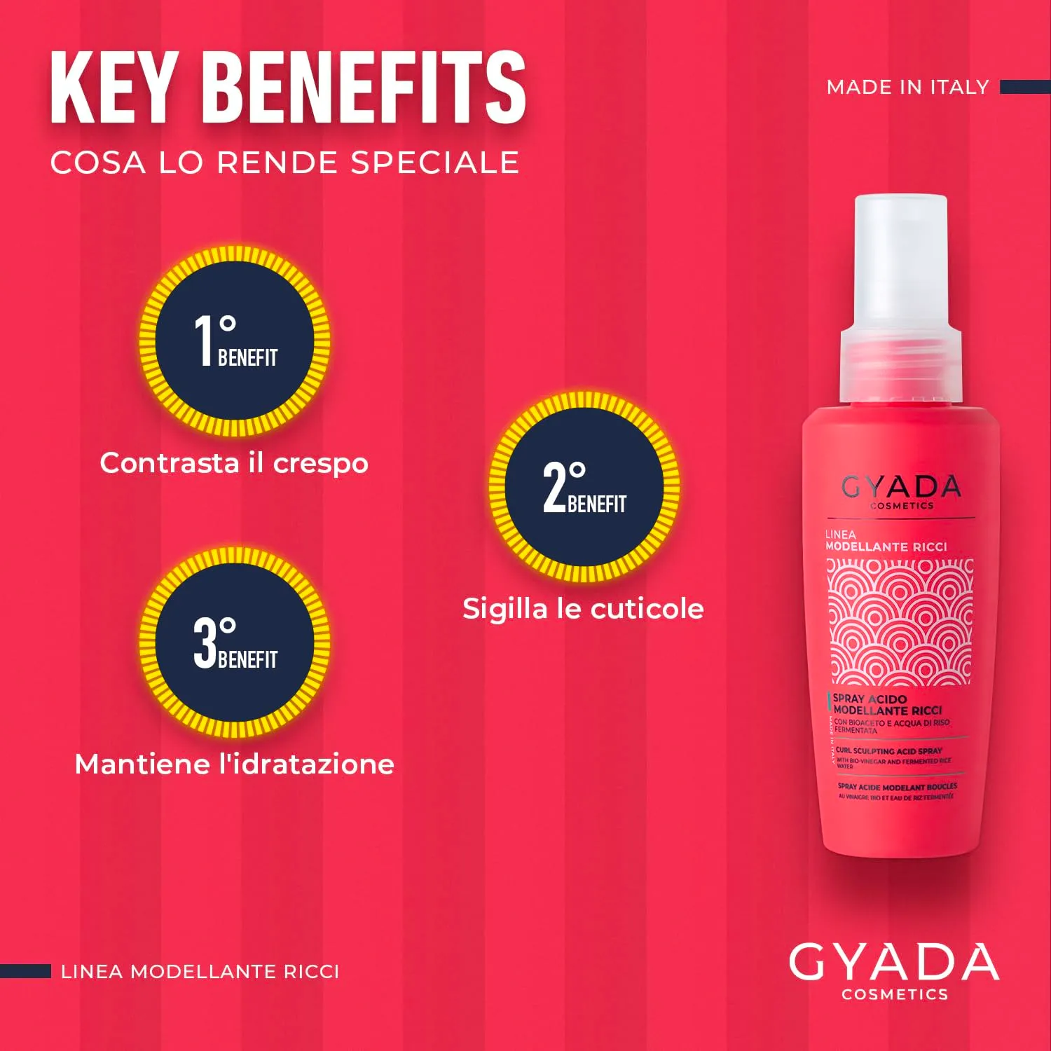 Gyada Linea Modellante Ricci spray acido 125 ml anticrespo