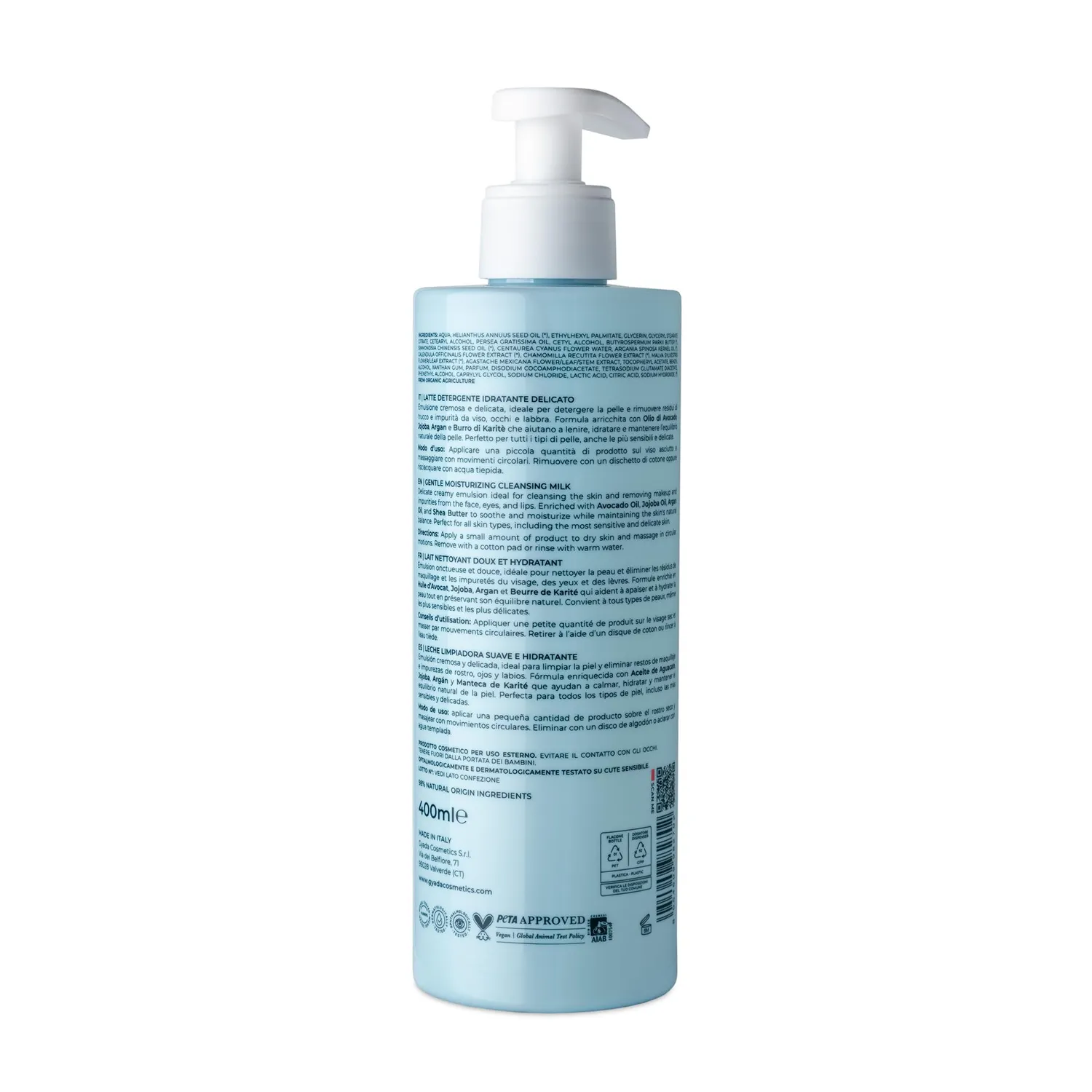 Gyada latte detergente struccante viso idratante 400ml