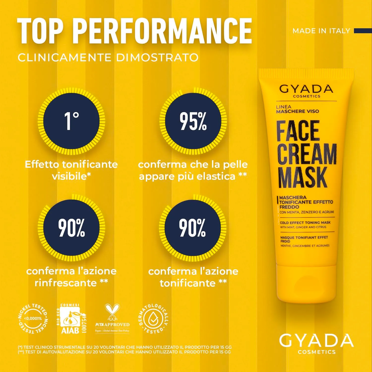 Gyada Maschera Viso Tonificante Effetto Freddo 75 ml