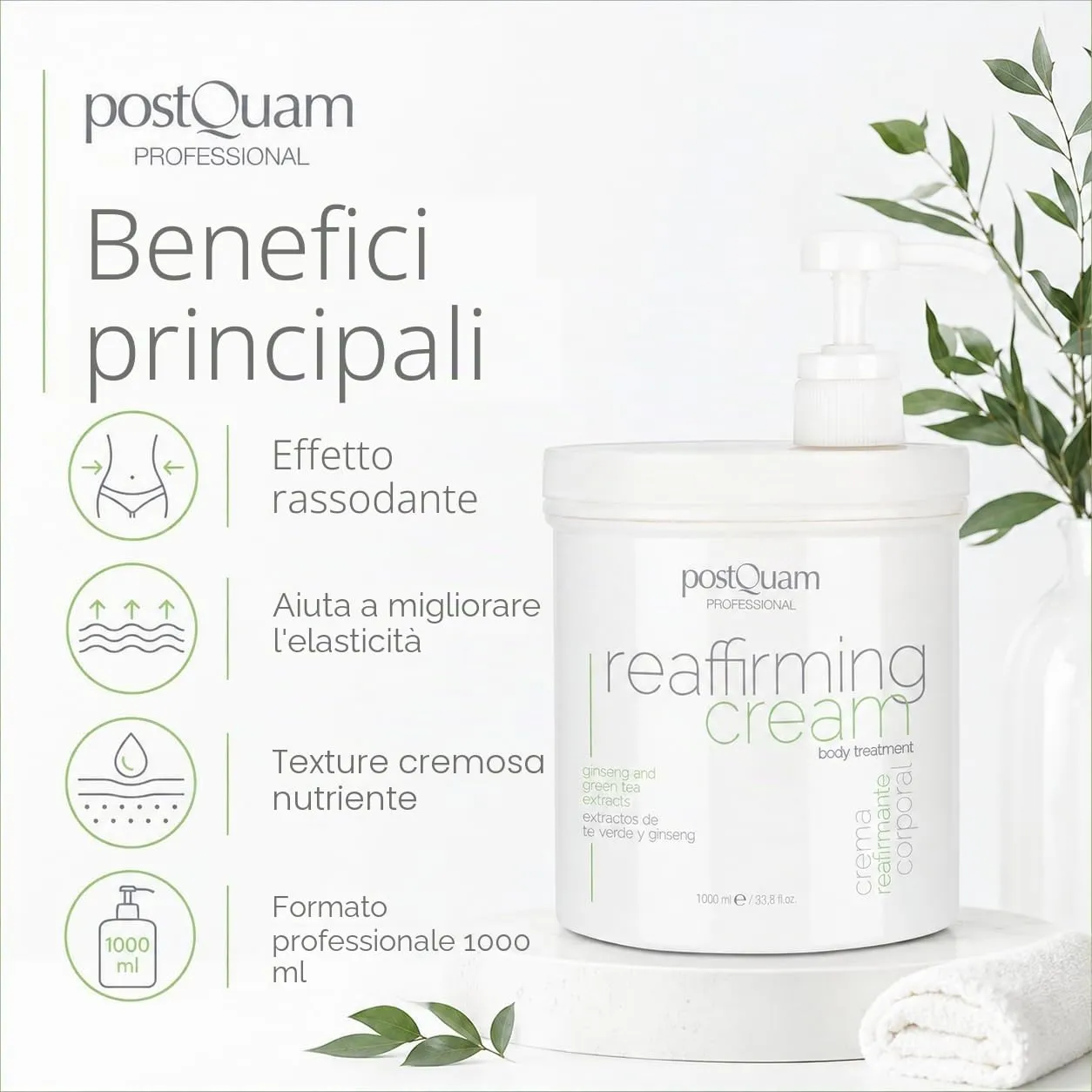 Postquam Body Sculpt crema corpo rassodante 1000 ml tonificante