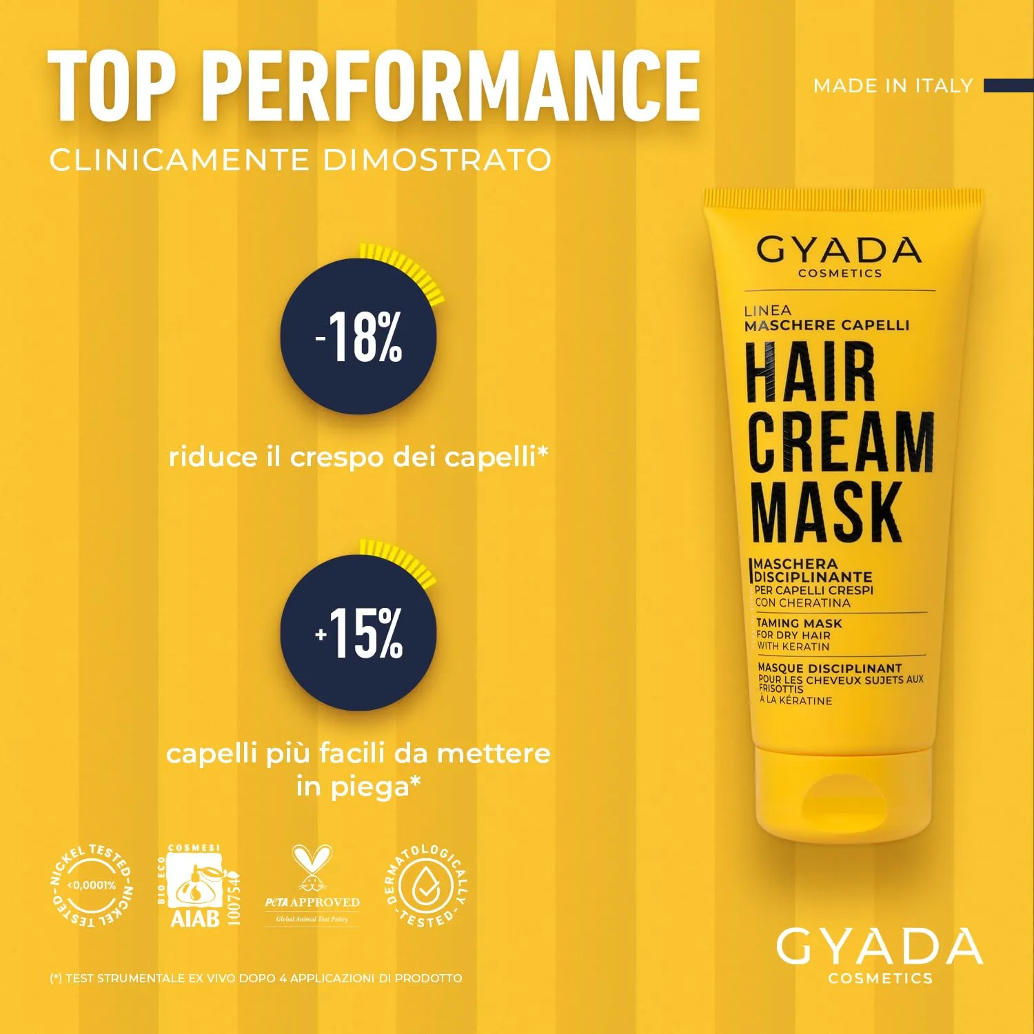 Gyada maschera capelli disciplinante 200 ml avena cheratina
