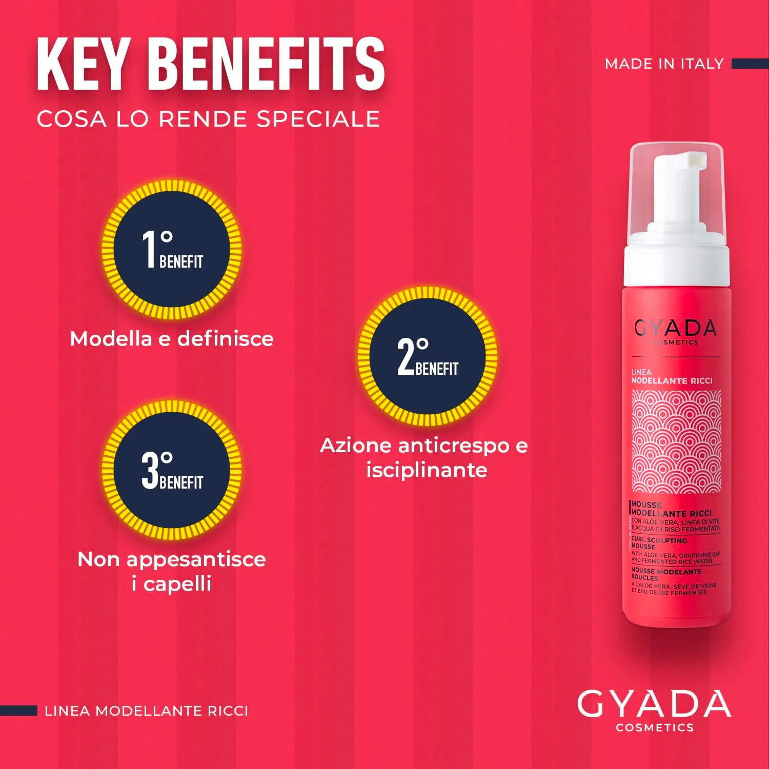 Gyada Modellante Ricci Mousse capelli ricci 200 ml definente