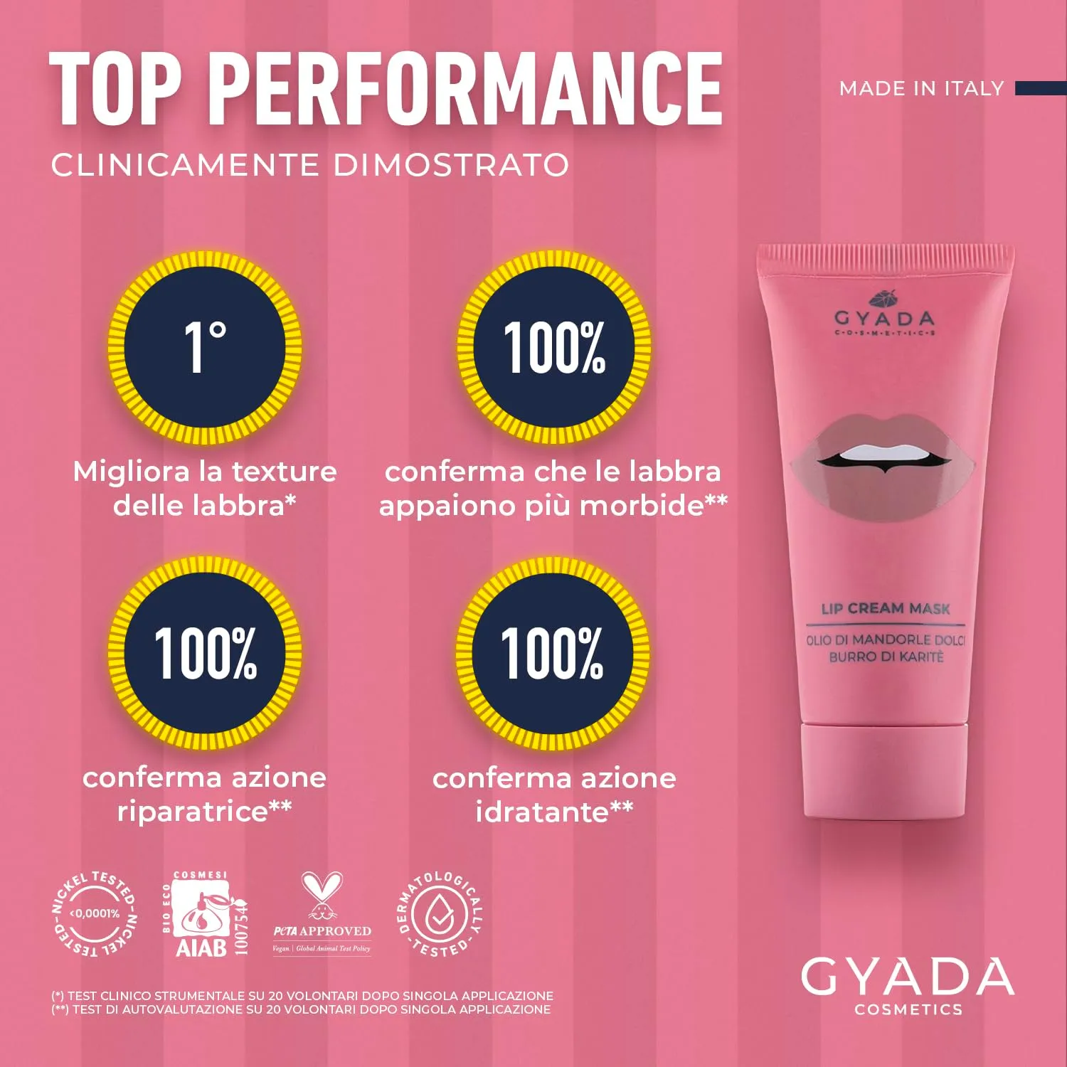 Gyada Cosmetics Lip Cream Mask Maschera Labbra 20 ml karitè
