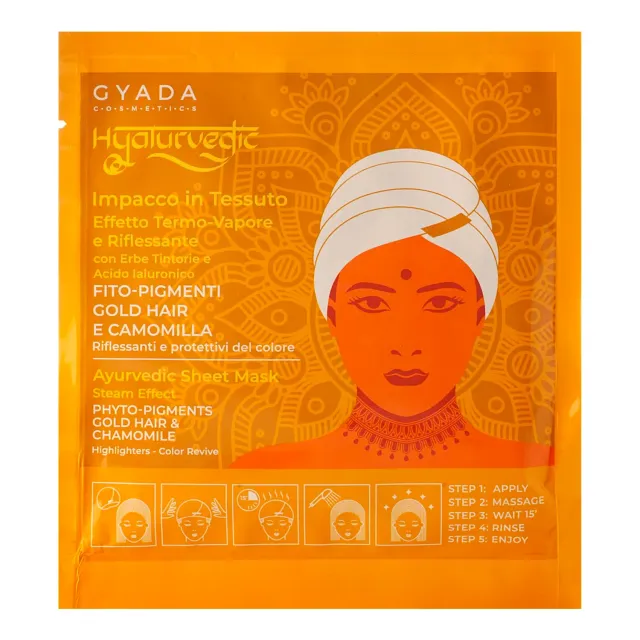 Gyada Hyalurvedic Gold Hair maschera cuffia 60 ml capelli biondi