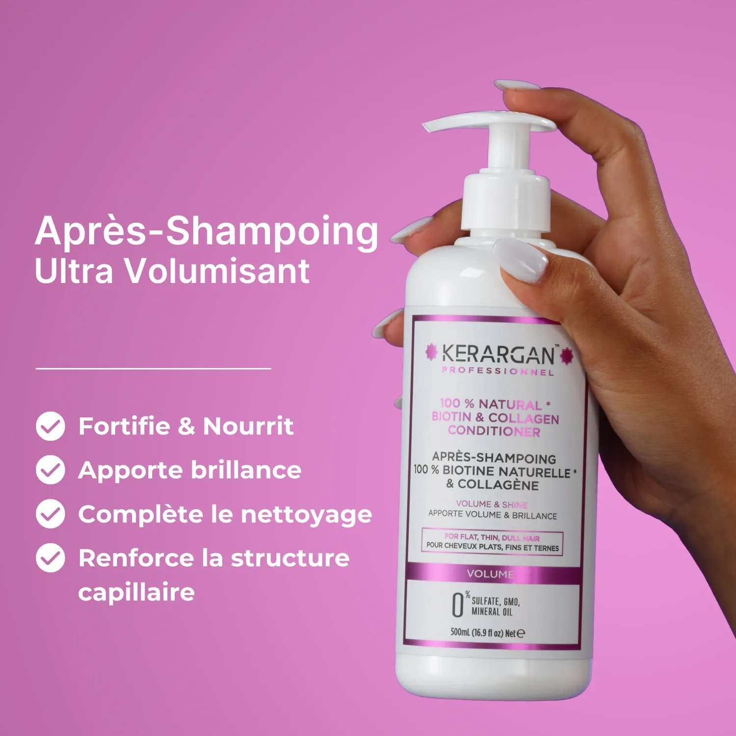 Kerargan Biotina Collagene balsamo volume capelli fini
