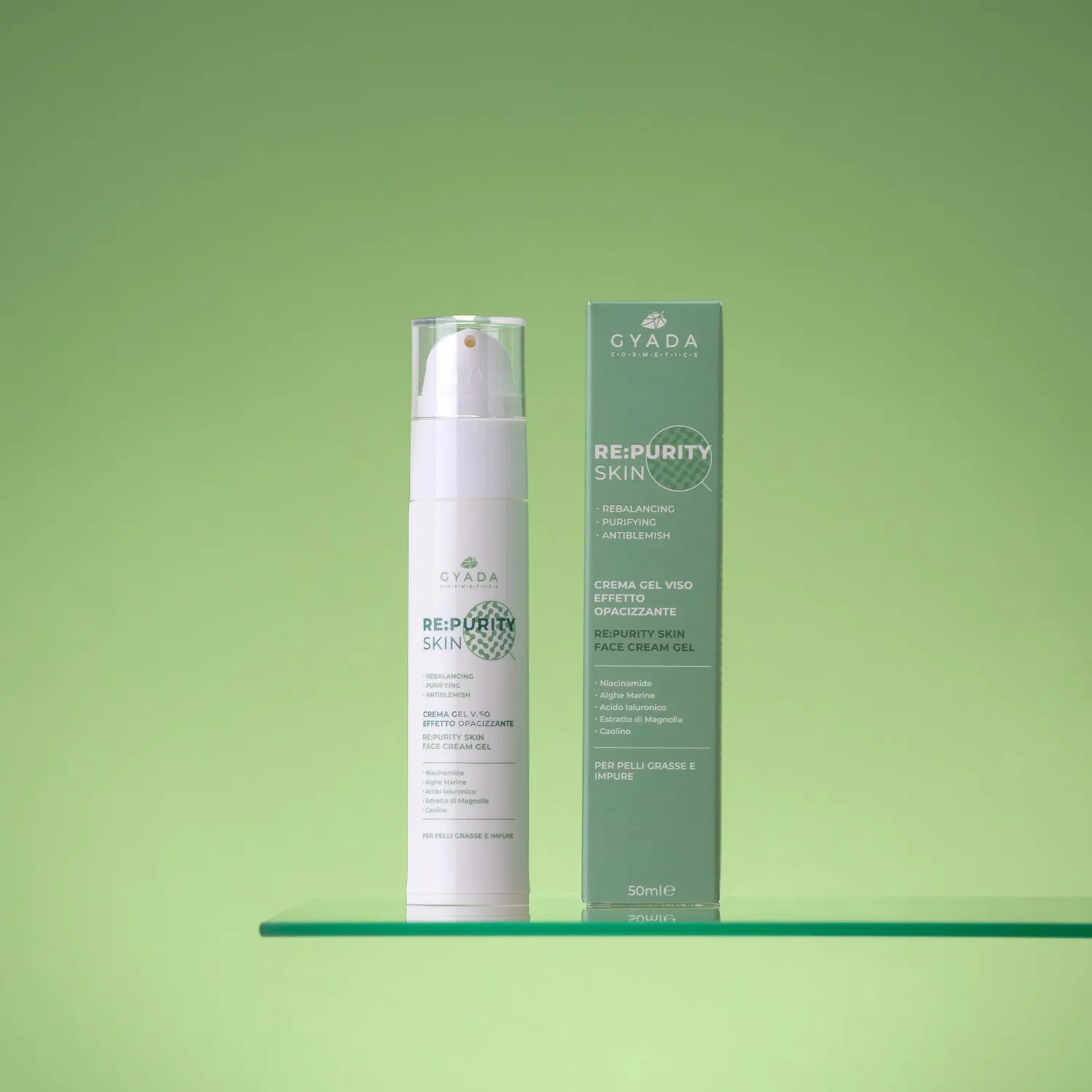 Gyada Re:Purityskin Crema Gel Viso 50 ml opacizzante