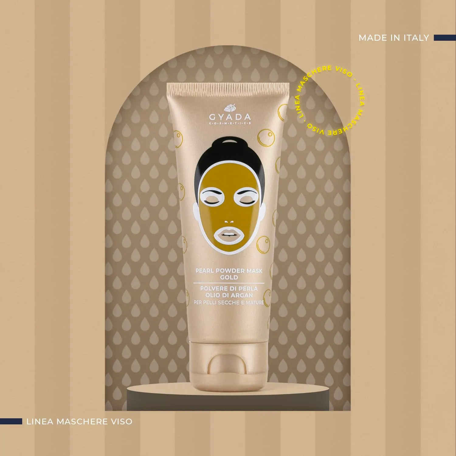 Gyada Pearl Powder Mask Gold maschera viso 75ml perla