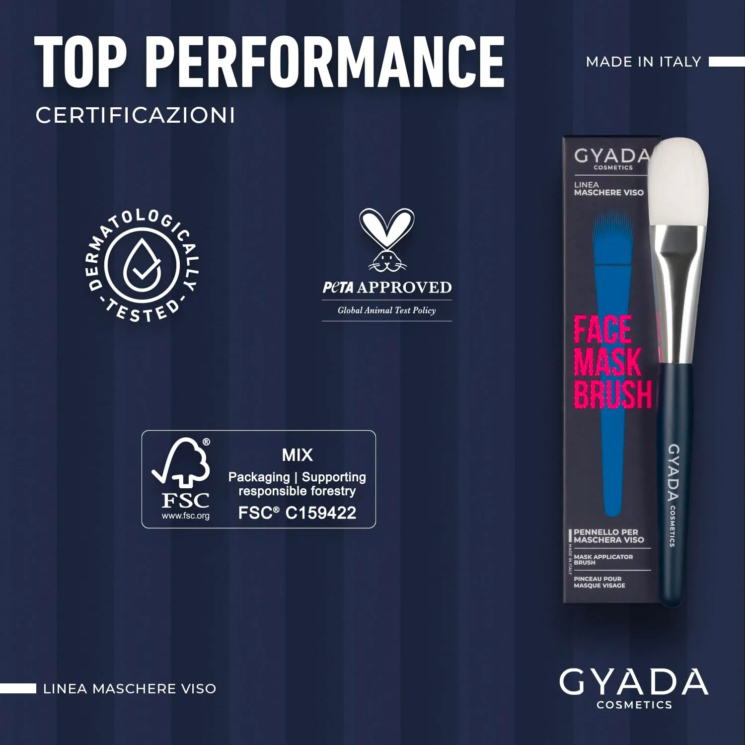 Gyada Mask Brush pennello maschera viso setole sintetiche