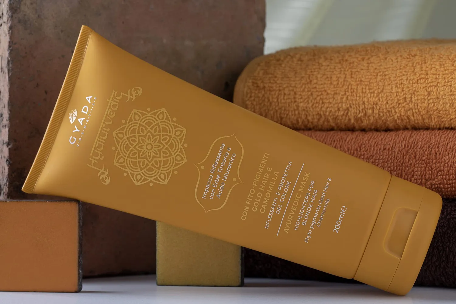 Gyada Cosmetics Hyalurvedic Impacco Gold Hair 200 ml capelli biondi