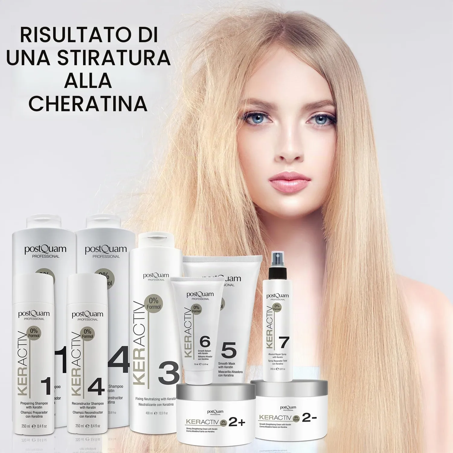 Postquam Keractiv Shampoo Cheratina Ricostruttivo 1000 ml