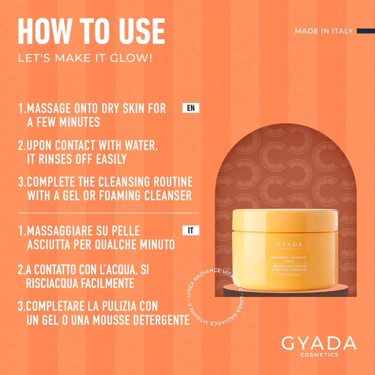 Gyada Radiance Cleansing Balm Burro Struccante 200 ml Vitamina C