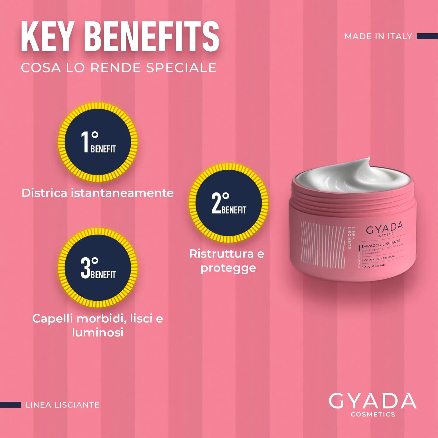 Gyada Lisciante Impacco Capelli 250ml Naturale