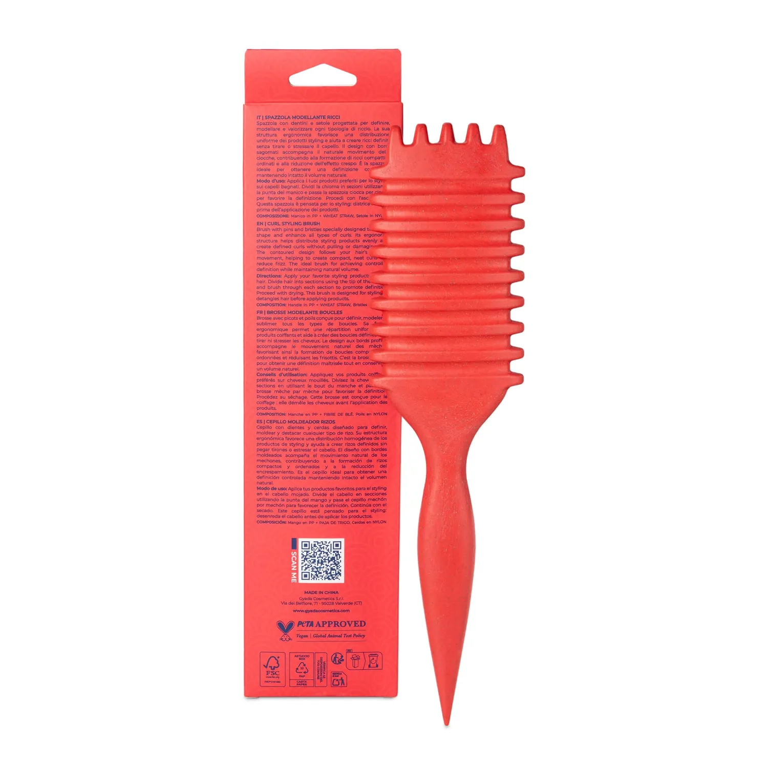 Gyada Cosmetics Curl Define Brush spazzola capelli ricci anticrespo