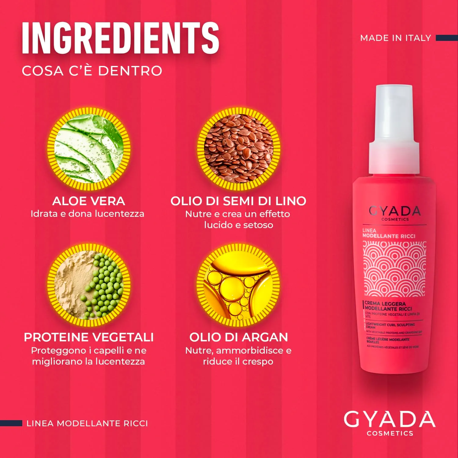 Gyada Cosmetics Modellante Ricci Crema Leggera Leave-in 125 ml anticrespo