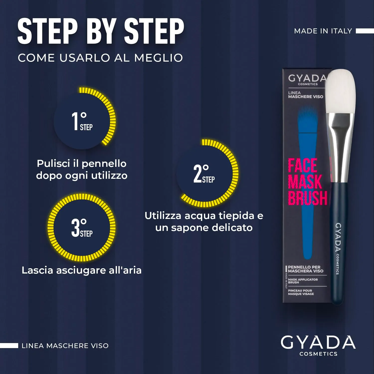 Gyada Mask Brush pennello maschera viso setole sintetiche