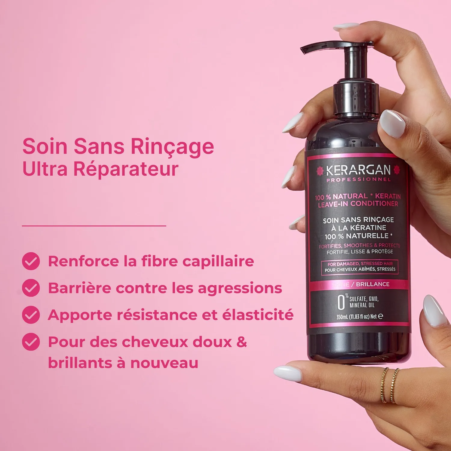 Kerargan Cheratina Spray capelli senza risciacquo 350 ml anticrespo