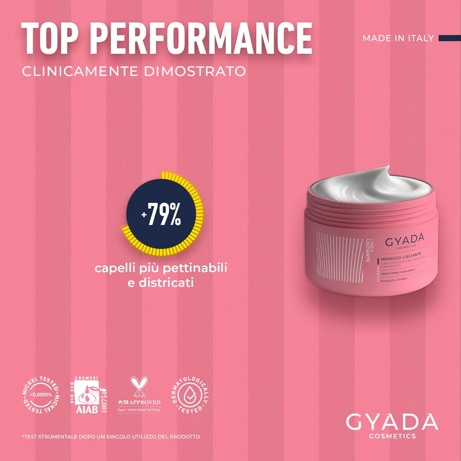 Gyada Lisciante Impacco Capelli 250ml Naturale