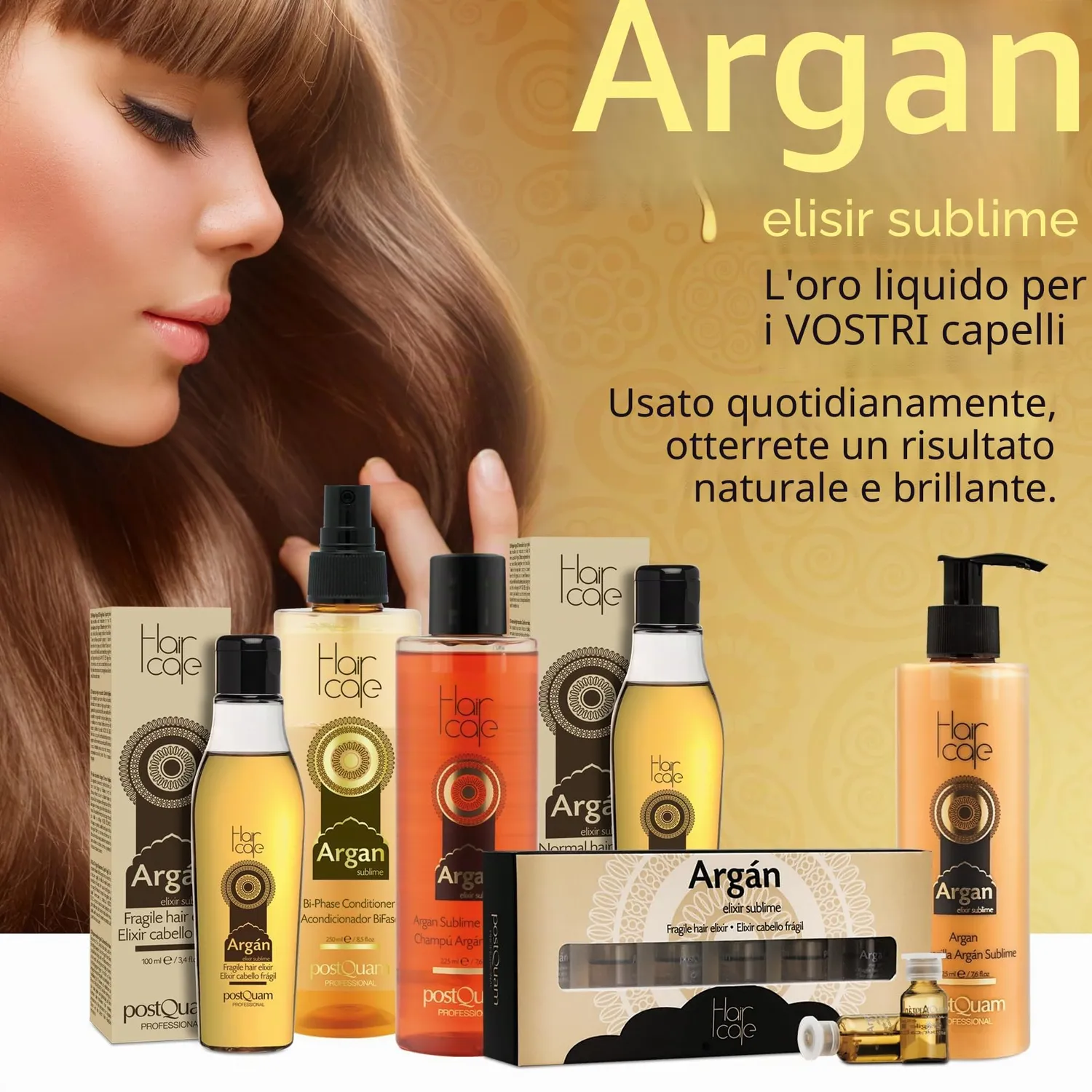 Postquam Haircare Argan Sublime olio capelli 100 ml riparatore