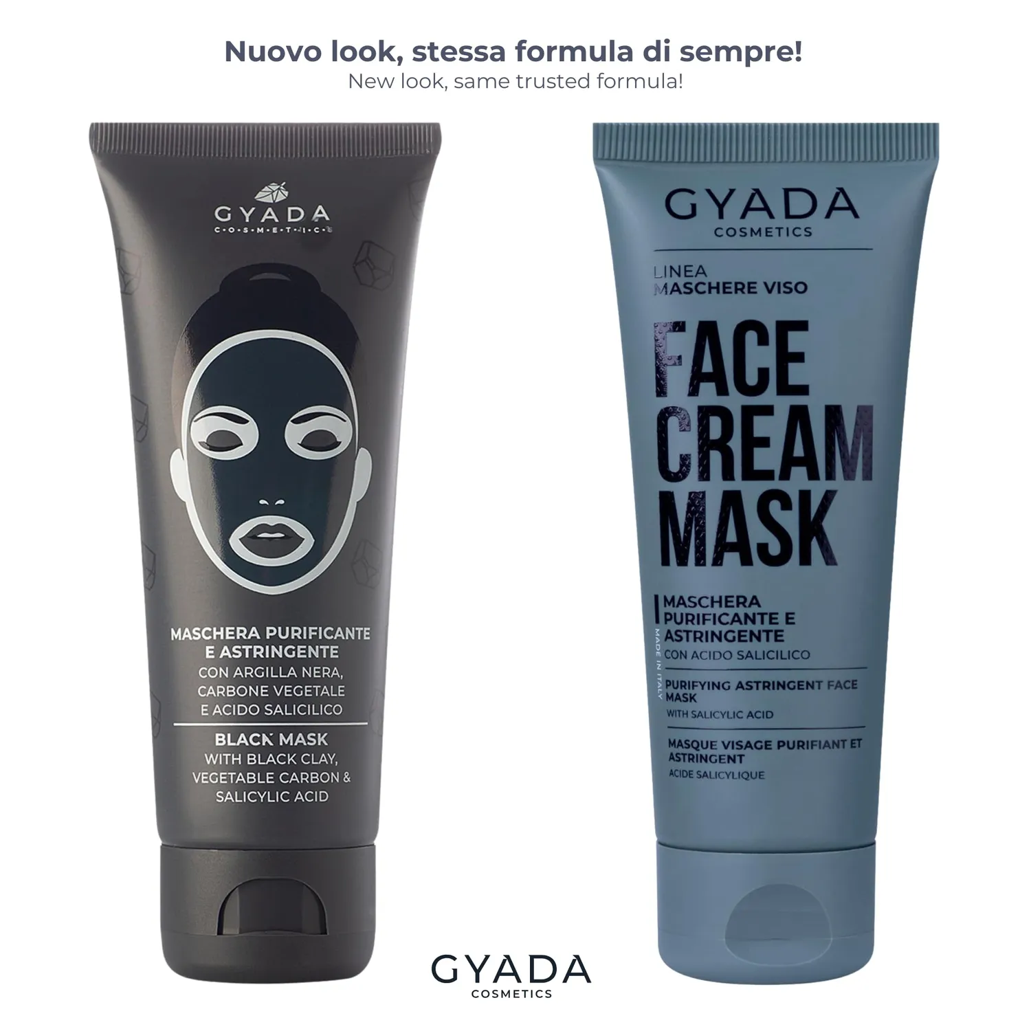 Gyada Maschera Viso Purificante 75 ml carbone pelli impure