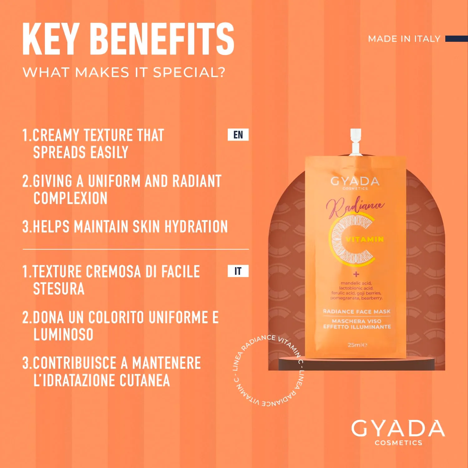 Gyada Radiance Maschera Viso 25ml Vitamina C