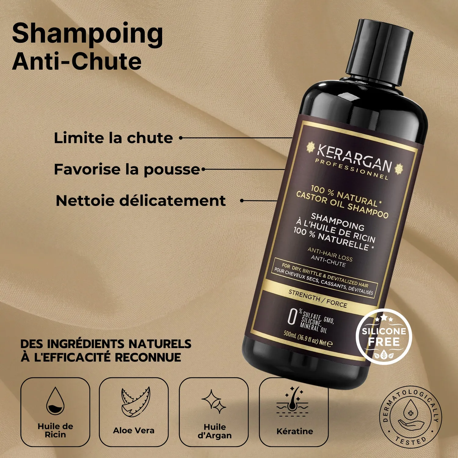 Kerargan Kit Ricin 5 Step kit capelli 1950 ml nutriente