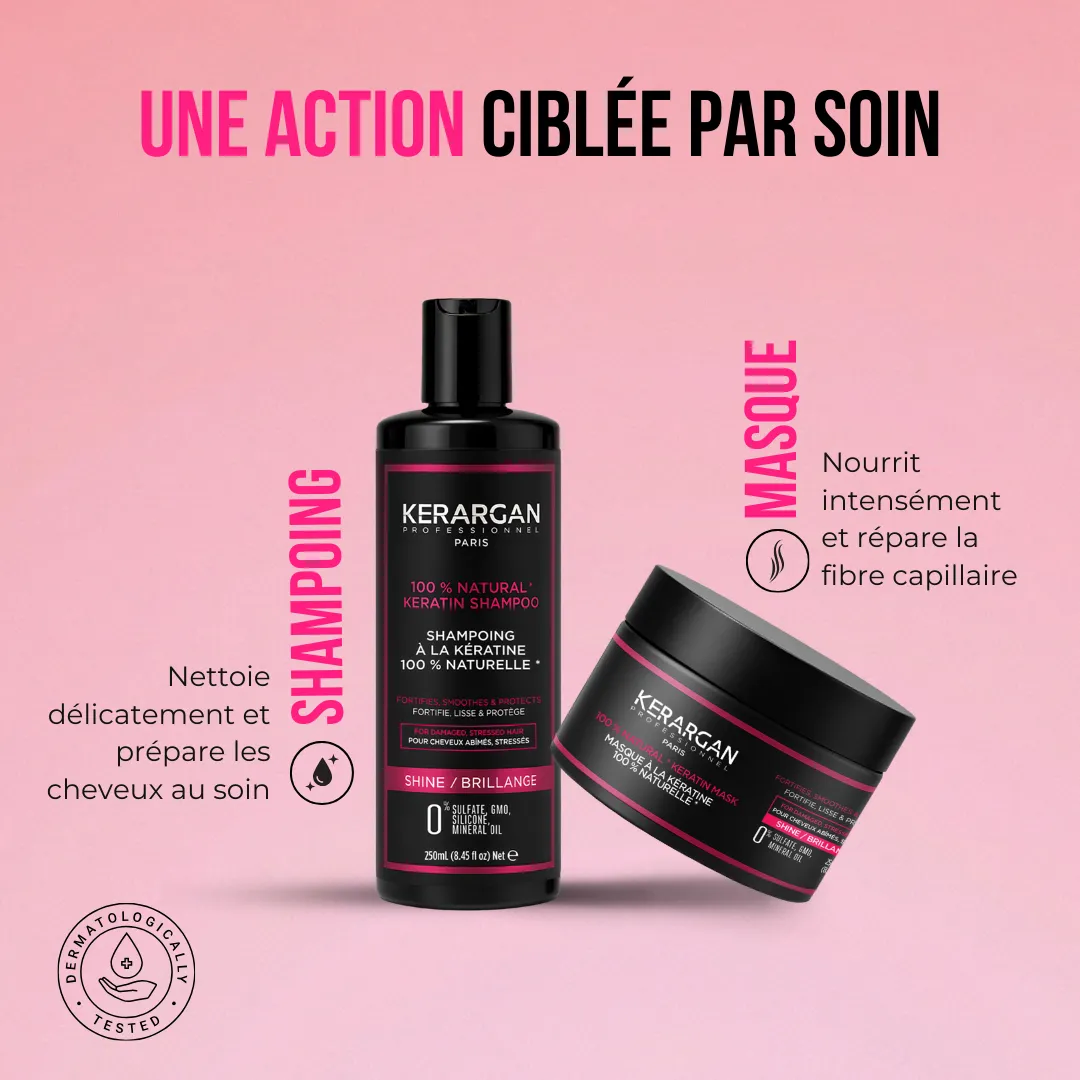 Kerargan Cheratina kit shampoo + maschera 2x250 ml riparatore