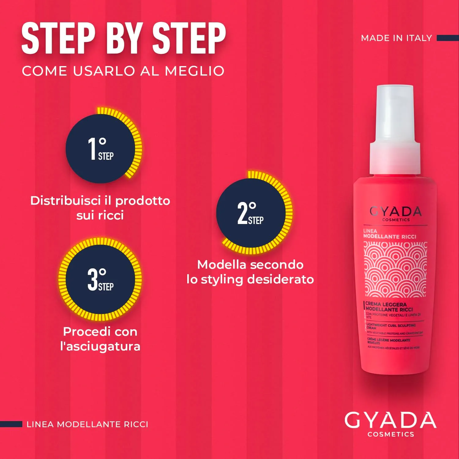 Gyada Cosmetics Modellante Ricci Crema Leggera Leave-in 125 ml anticrespo