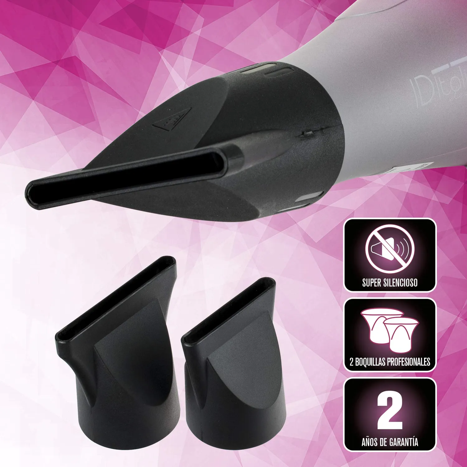 Postquam AirLissimo 2300 phon capelli rosa glamour 2300W