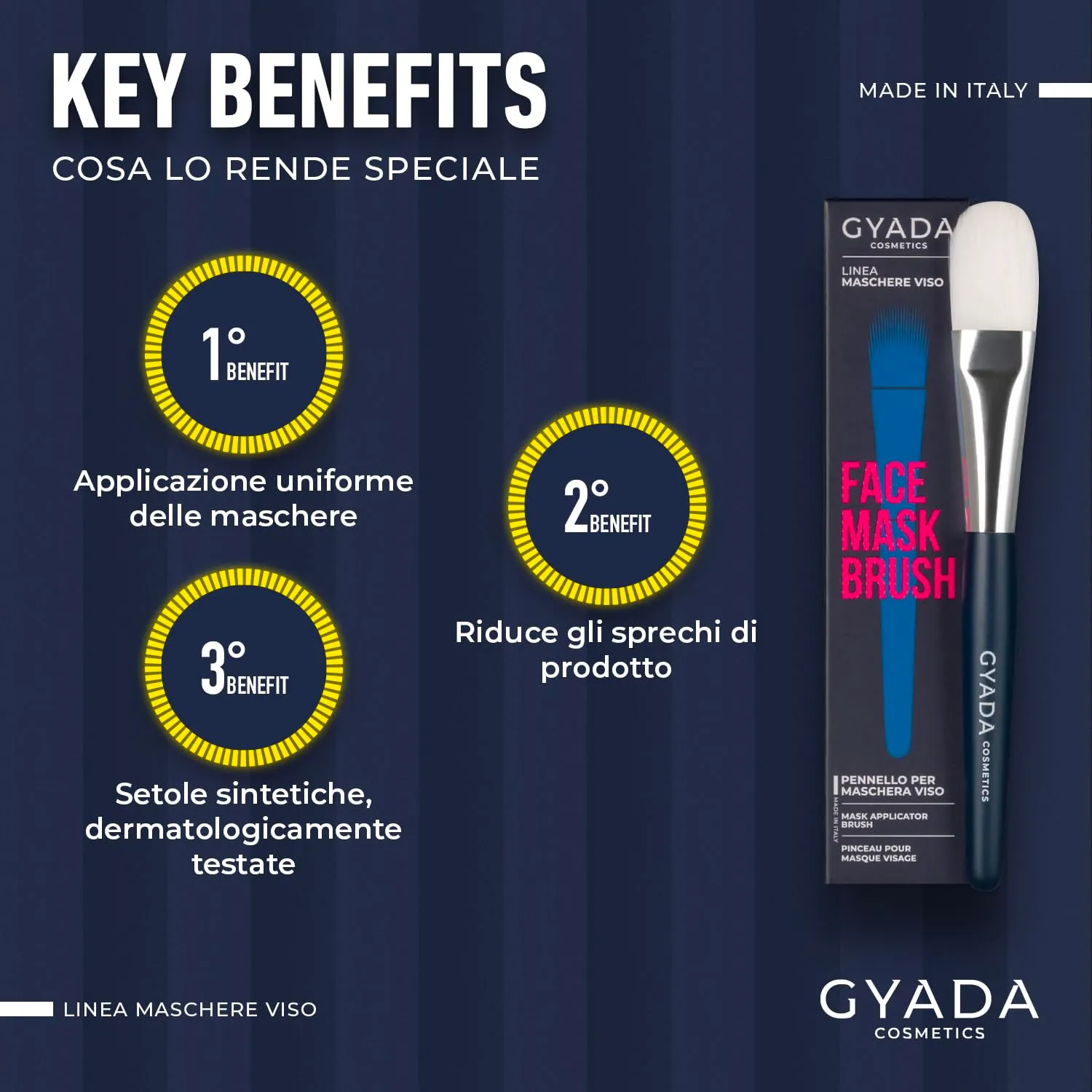 Gyada Mask Brush pennello maschera viso setole sintetiche
