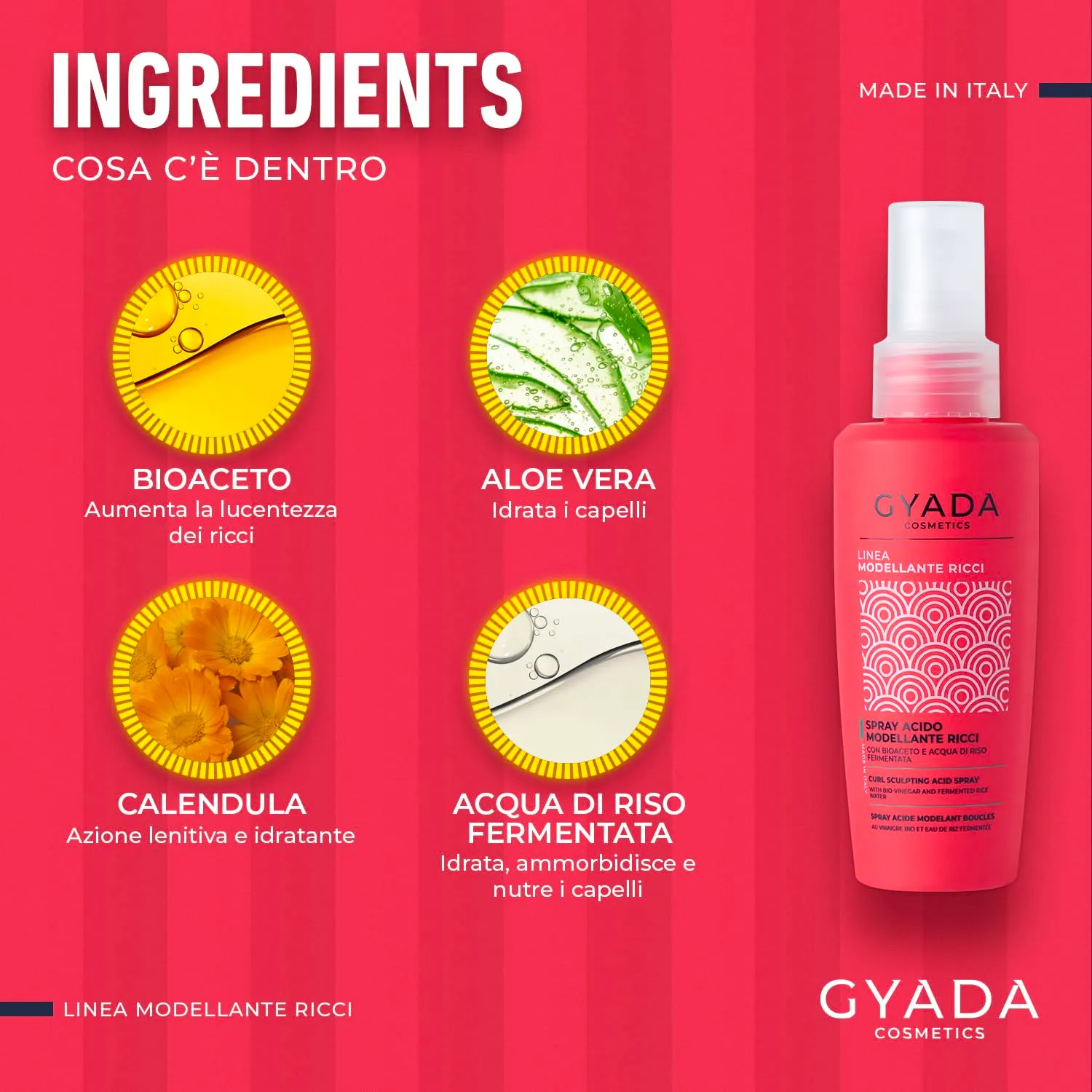 Gyada Linea Modellante Ricci spray acido 125 ml anticrespo