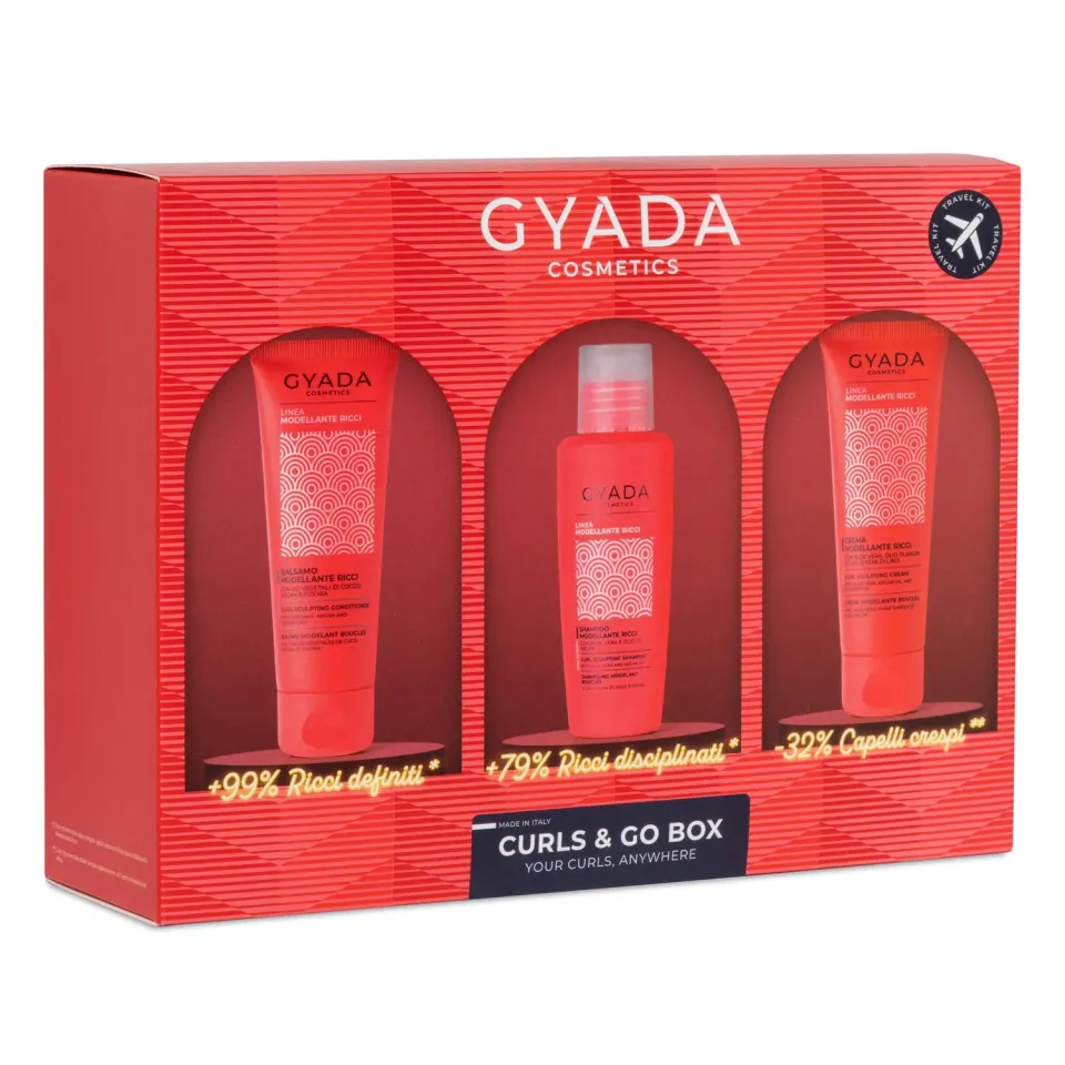 Gyada Curls & Go Box kit capelli ricci 100+75+75 ml definente