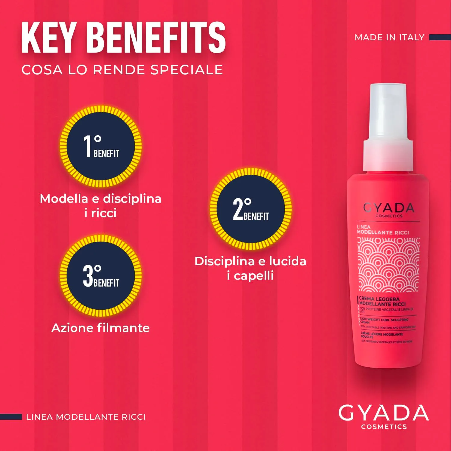 Gyada Cosmetics Modellante Ricci Crema Leggera Leave-in 125 ml anticrespo