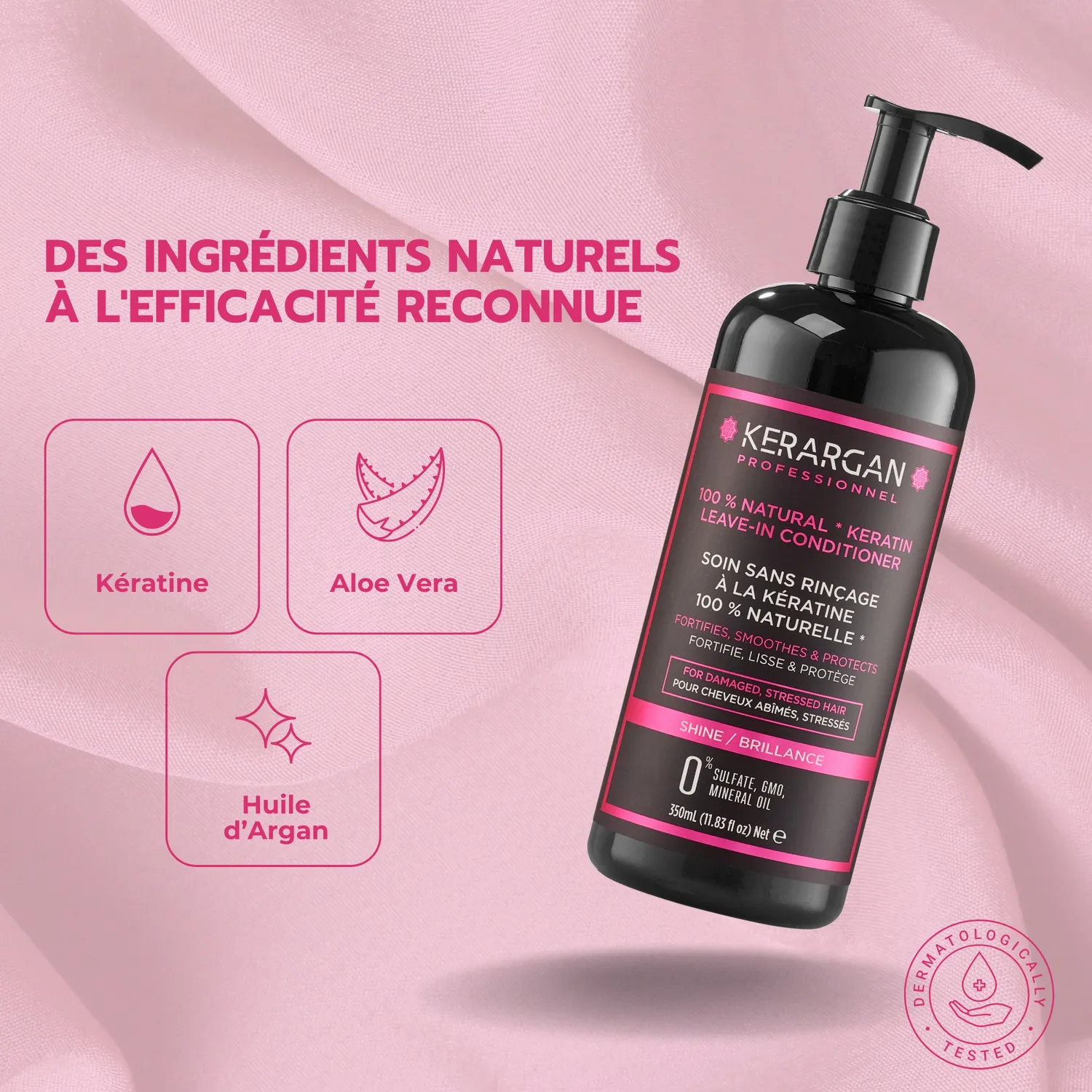 Kerargan Cheratina Spray capelli senza risciacquo 350 ml anticrespo