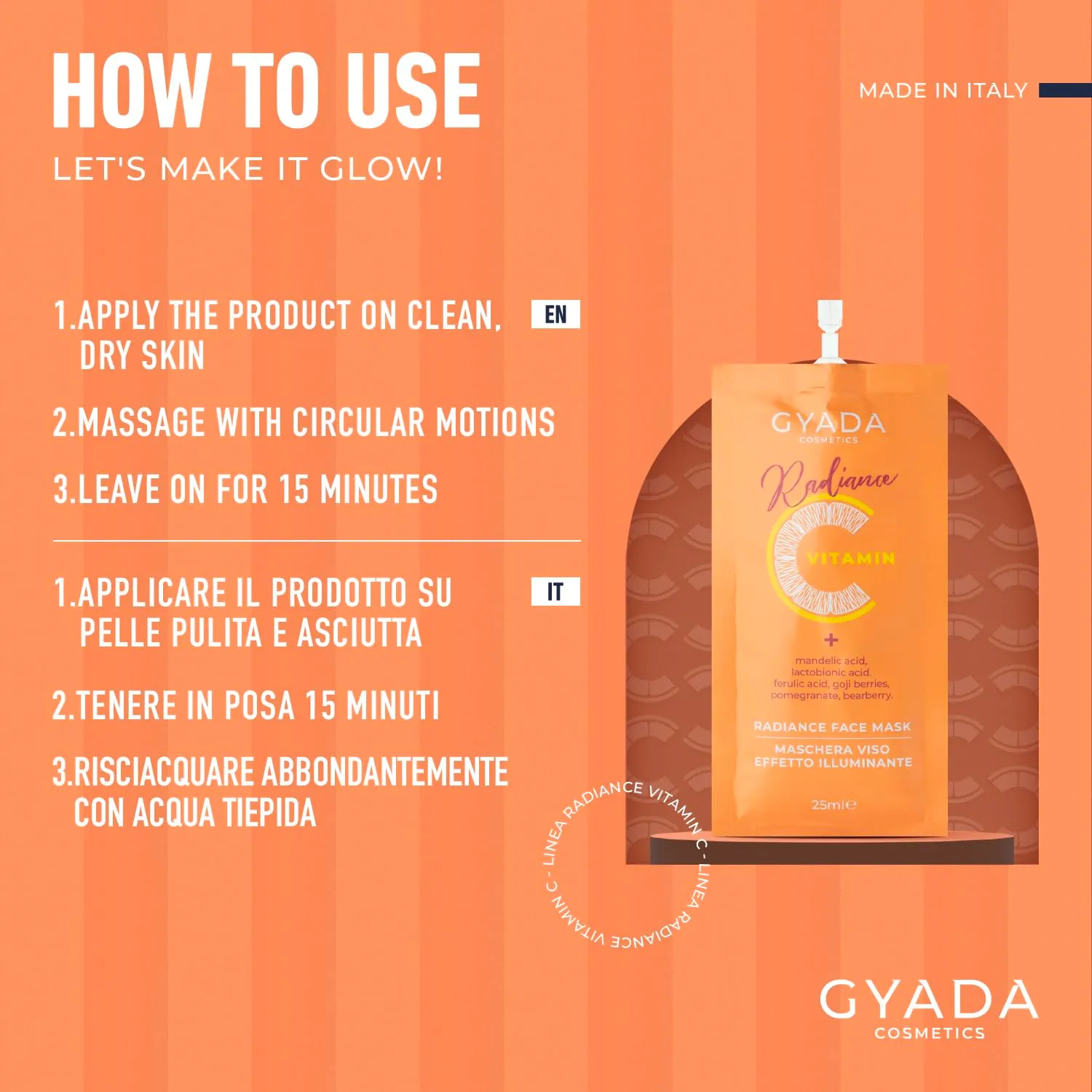 Gyada Radiance Maschera Viso 25ml Vitamina C