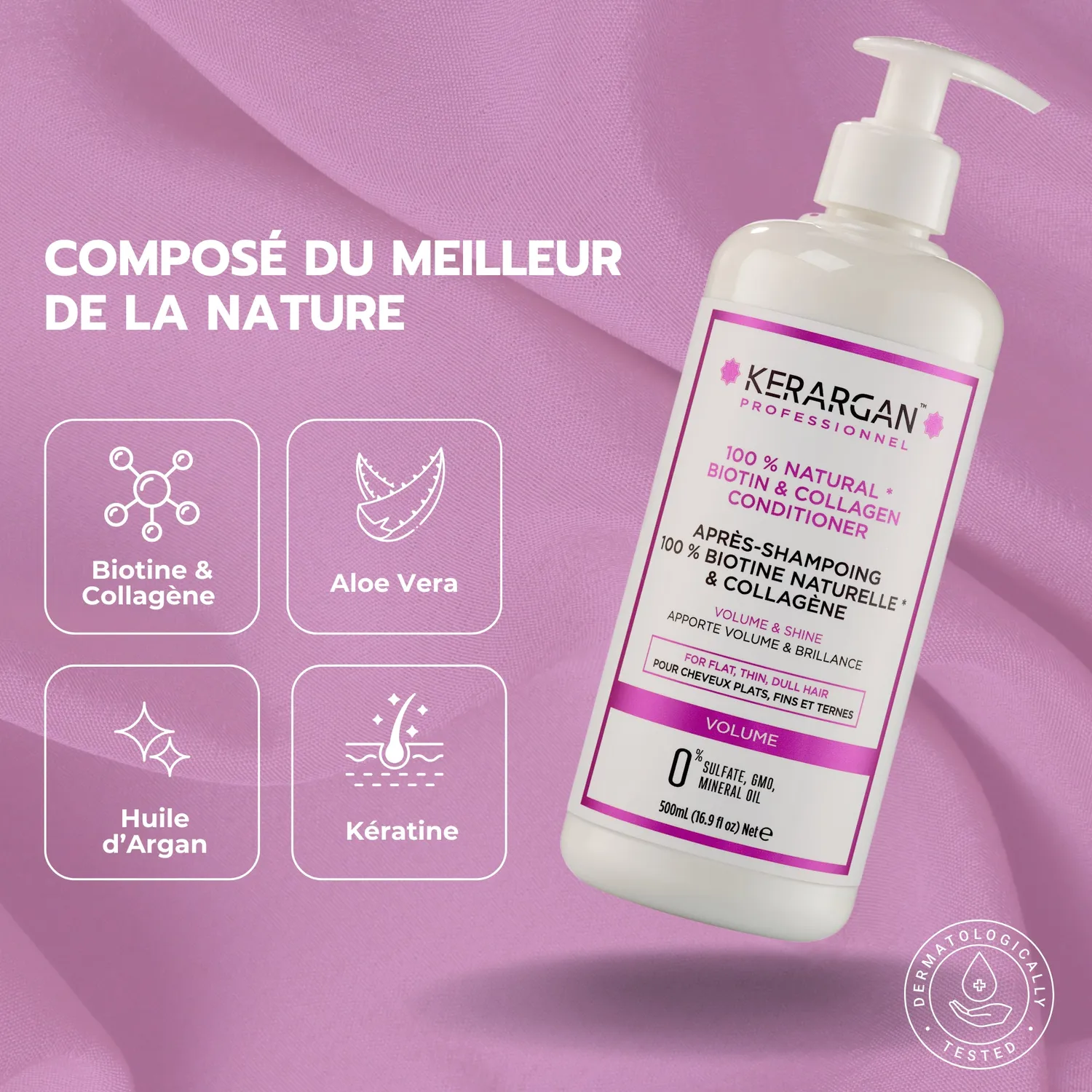 Kerargan Biotina Collagene balsamo volume capelli fini