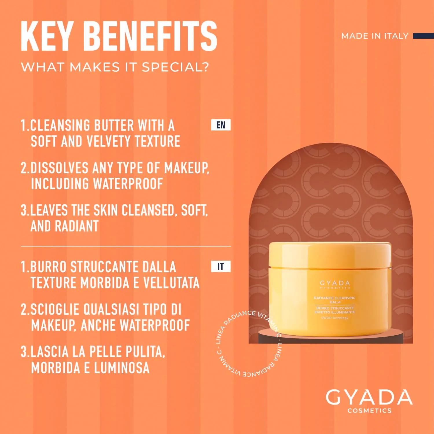 Gyada Radiance Cleansing Balm Burro Struccante 200 ml Vitamina C