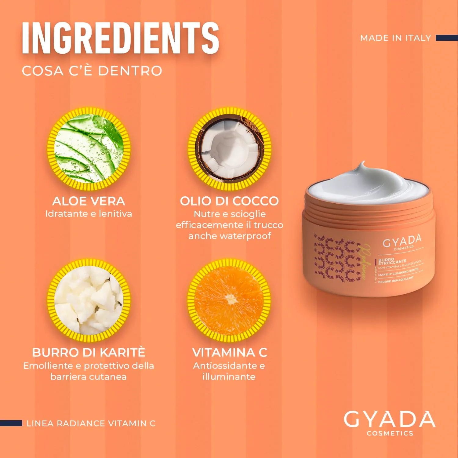 Gyada Radiance burro struccante 200 ml waterproof vitamina C