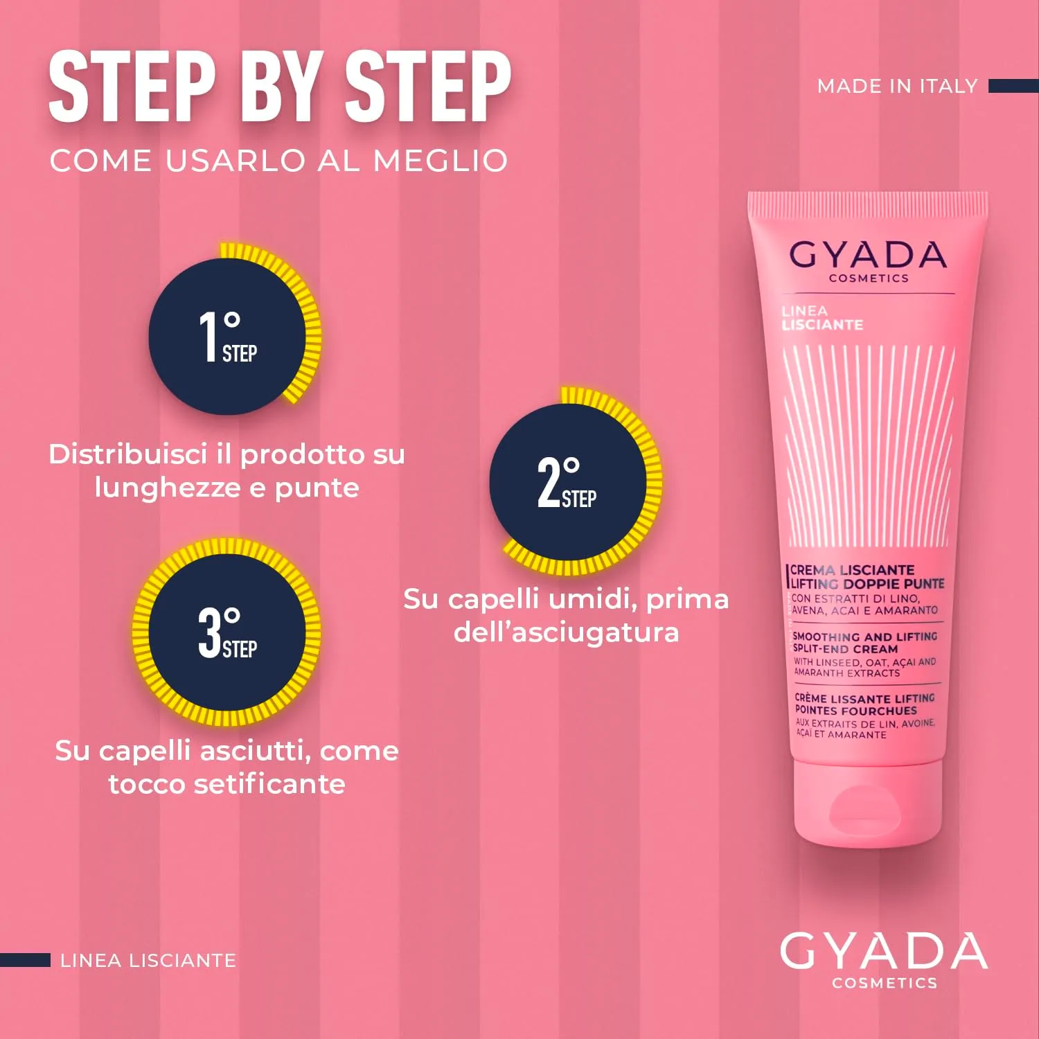 Gyada Cosmetics Lisciante Crema Doppie Punte 125 ml Anticrespo