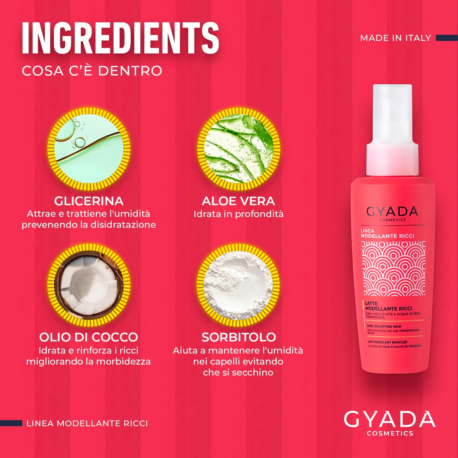 Gyada Modellante Ricci Latte Leave-in capelli ricci 125 ml idratante