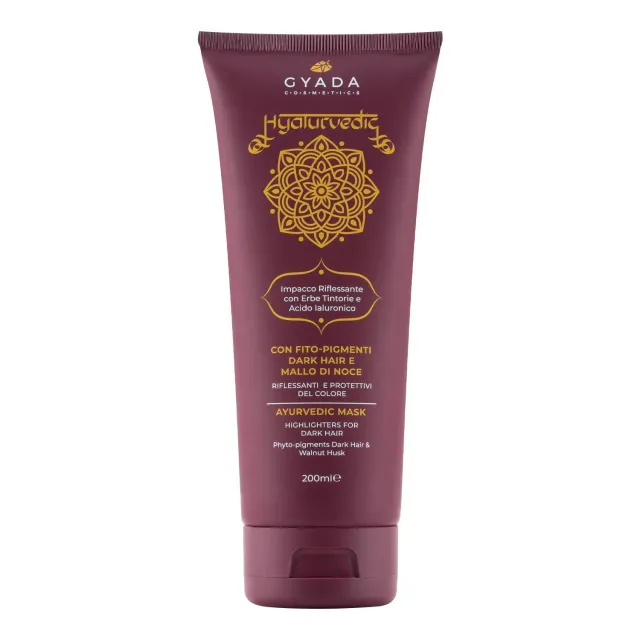 Gyada Hyalurvedic Dark Hair impacco capelli castani 200 ml riflessante