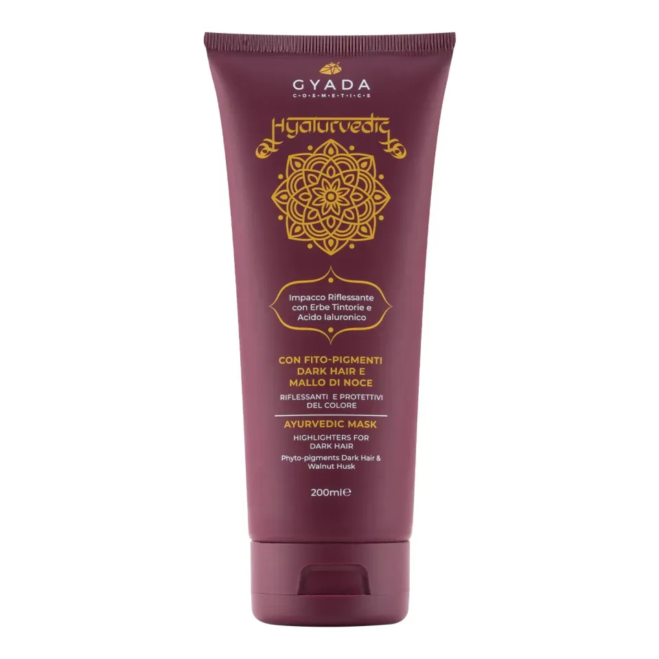 Gyada Hyalurvedic Dark Hair impacco capelli castani 200 ml riflessante