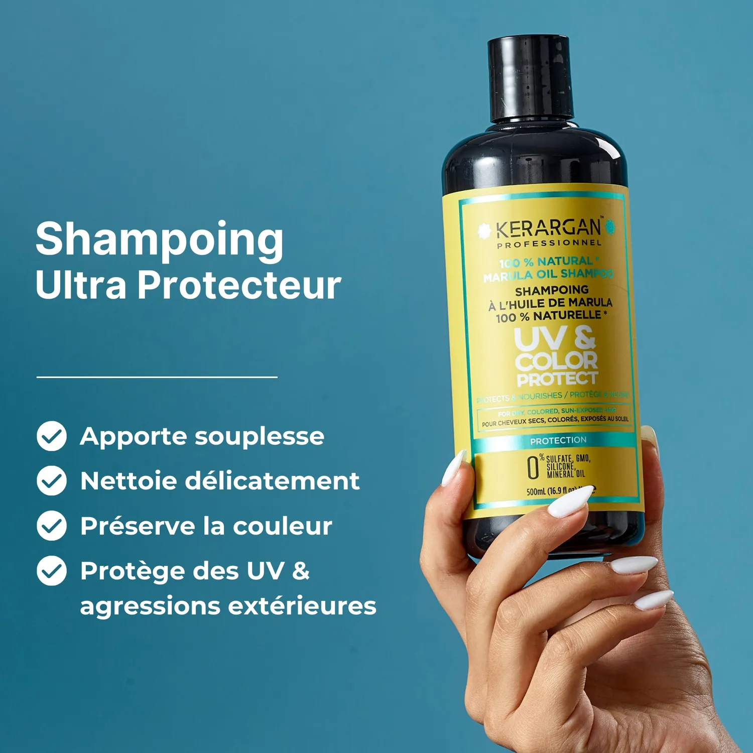 Kerargan Marula UV shampoo protezione colore sole senza solfati
